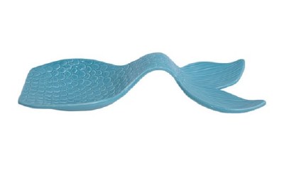 11" Light Blue Ceramic Mermaid Spoon Rest