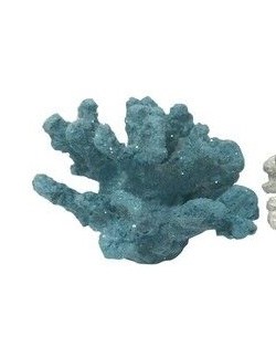 5" Light Blue Polyresin Faux Coral Decor