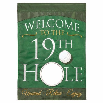 42" x 29" Dark Green Welcome to the 19th Hole Golf Flag