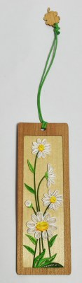 White Daisy Quilling Bookmark
