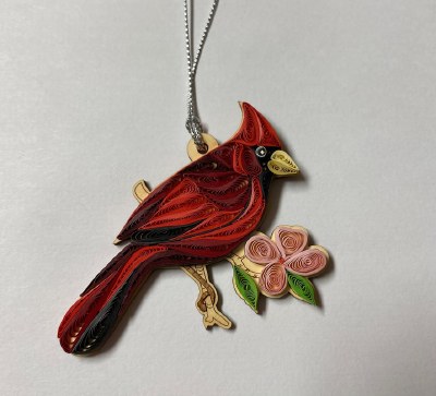 Cardinal Quilling Ornament