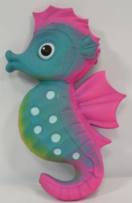 Aqua and Pink Grow Seahorse