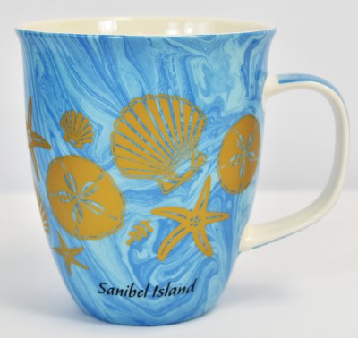 15oz Sanibel Island Gold Shells Mug