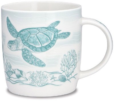 14oz Turqouise Turtle Mug