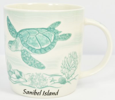 14oz Sanibel Island Turqouise Turtle Mug