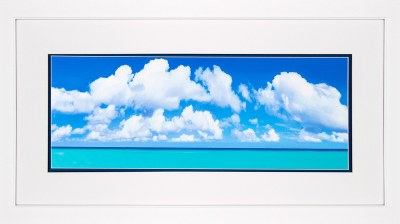 24" x 48" Aqua Waters Framed Print Under Glass