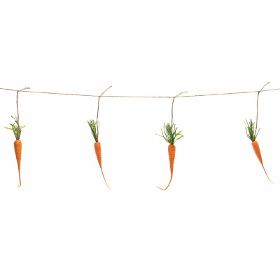 5' Carrot Patch Garland with Adjustable Carrots