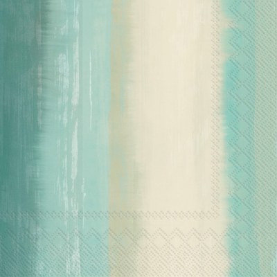 6.5" Square Faded Blue and Green Stripe Lunch Napkins
