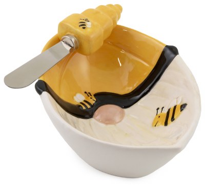 6" Bee Gnome Bowl with Hive Spreader