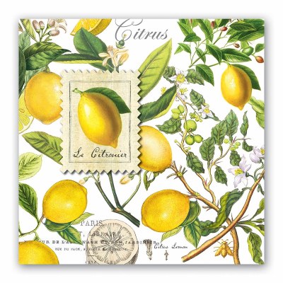 6.5" Square Lemon Basil Lunch Napkin