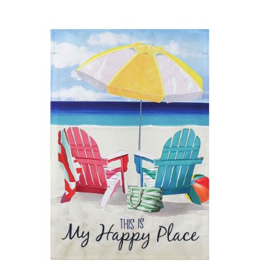 18" x 13" Mini This is My Happy Place Adirondack Chairs Garden Flag