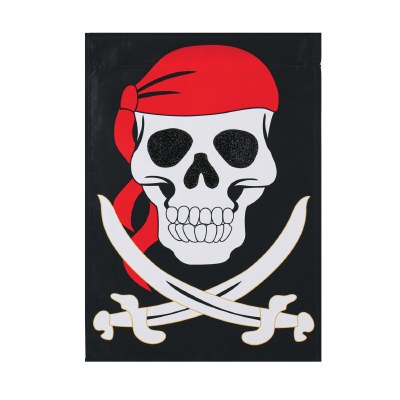 44" x 28" Skull and Crossed Swords Jolly Roger House Flag