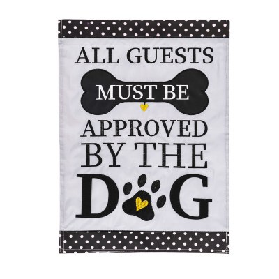 18" x 13" Mini All Guests Must Be Approved By the Dog Garden Flag