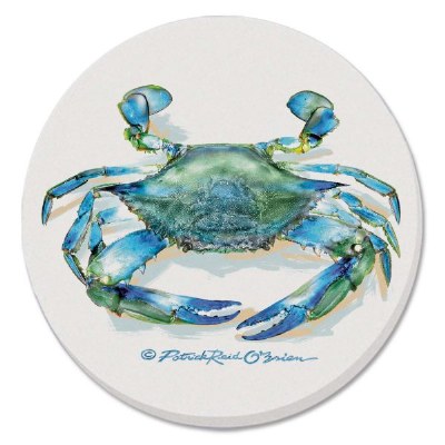 Set of Four Round Blue Crab Coasters