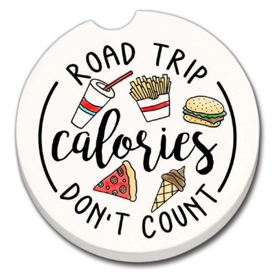 Roadtrip Calories Car Coaster