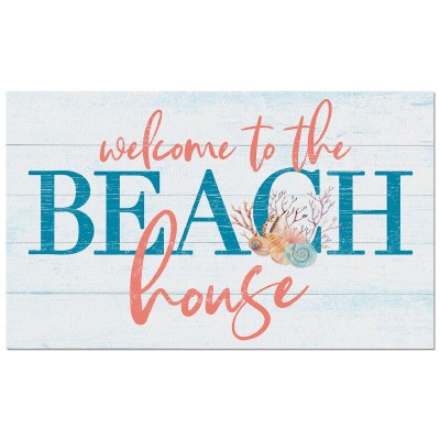 18" x 30" Beach House Welcome Entryway Floor Doormat