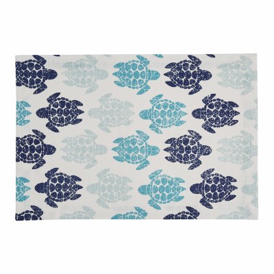 13" x 19" Blue and White Turtles Placemat