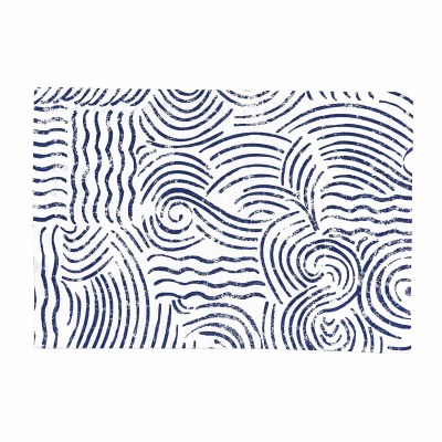 13" x 19" Blue Swirl Line Waves Placemat