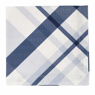 20" Blue And White Plaid Napkin - Wilford & Lee Home Accents