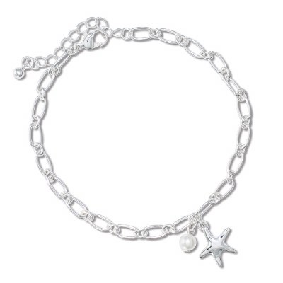 Silver Toned Starfish on Chain Bracelet