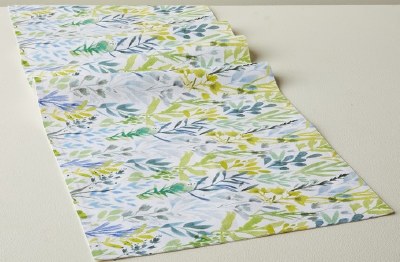 72" Blue, Yellow and Gray Meadow Table Runner