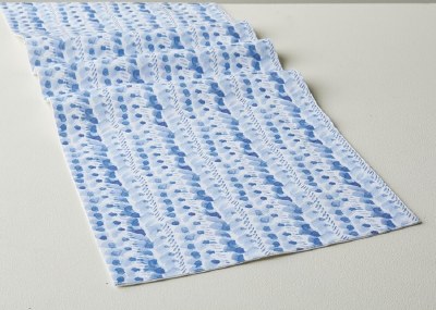 72" Blue on Blue Dots and Dashes Table Runner