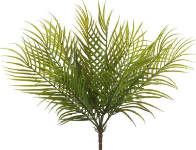 19" Faux Green Palm Bush