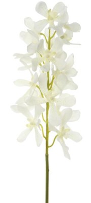 30" Faux White Real Touch Vanda Orchid Spray