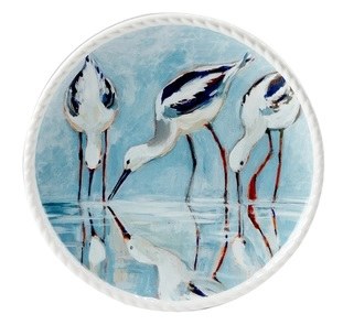 8.75" Shorebirds Ceramic Salad Plate