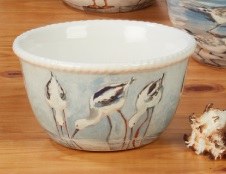 5.5" Round Shorebird Ceramic Ice Cream Bowl