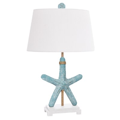 27" Teal Starfish Table Lamp