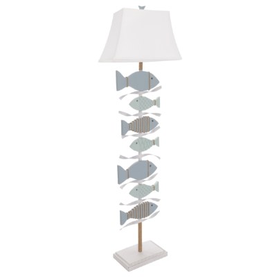 64" Ocean Blues Fish Floor Lamp