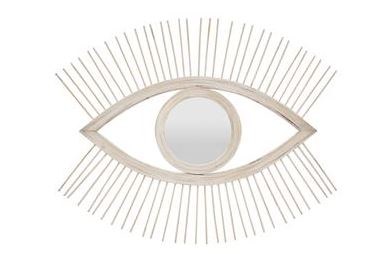 31" White Wash Eye With Lashes Mirror
