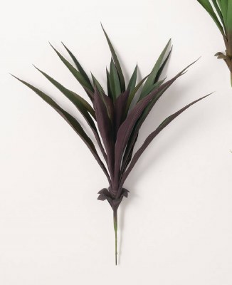 15" Faux Purple and Green Yucca Bush