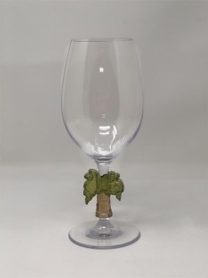 Palm Tree Steam Tritan Wine Glass