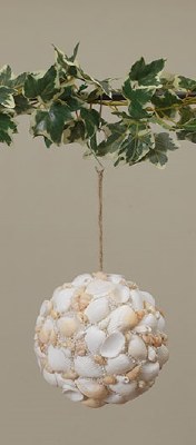 5" White and Natural Shell Orb