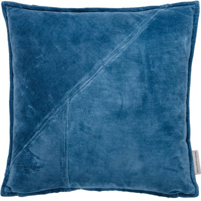 15" Square Blue Velvet Pillow