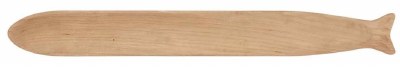 4" x 33" Natural Wood Fish Tray by Mud Pie