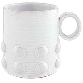 16 oz White Dots on Bottom Mug by Mud Pie