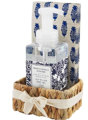 16.9 oz Foaming Soap Set With a Blue Design by Mud Pie