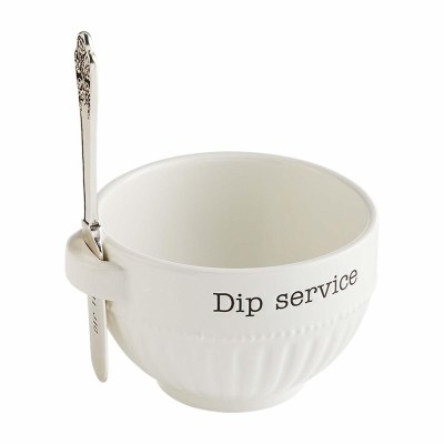 5" Round Dip Service Bowl With Spreader by Mud Pie