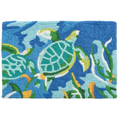 20" x 30" Turtles Swimming in Seaweed Rug
