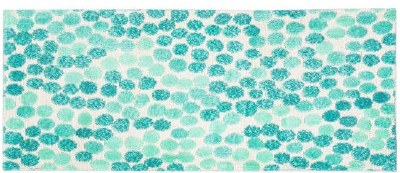 1.9' x 4.6' Aqua Mint Sea Dots Runner