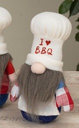4.5" I Heart BBQ Chef Gnome