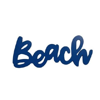 10" x 24" Navy Beach Script Wall Plaque