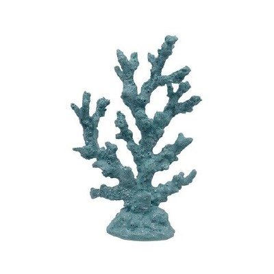 10" Faux Light Blue Polyresin Coral Branch