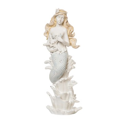 12" Blond Hair Mermaid Holding a Starfish