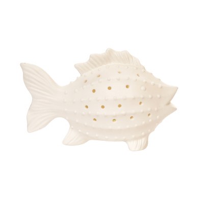 4" LED White Ceramic Fish Night Light
