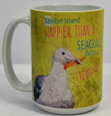 15 OZ Sanibel Island Seagull French Fry Mug