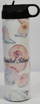 17 OZ Sanibel Island Multi Pastel Shell Sports Bottle